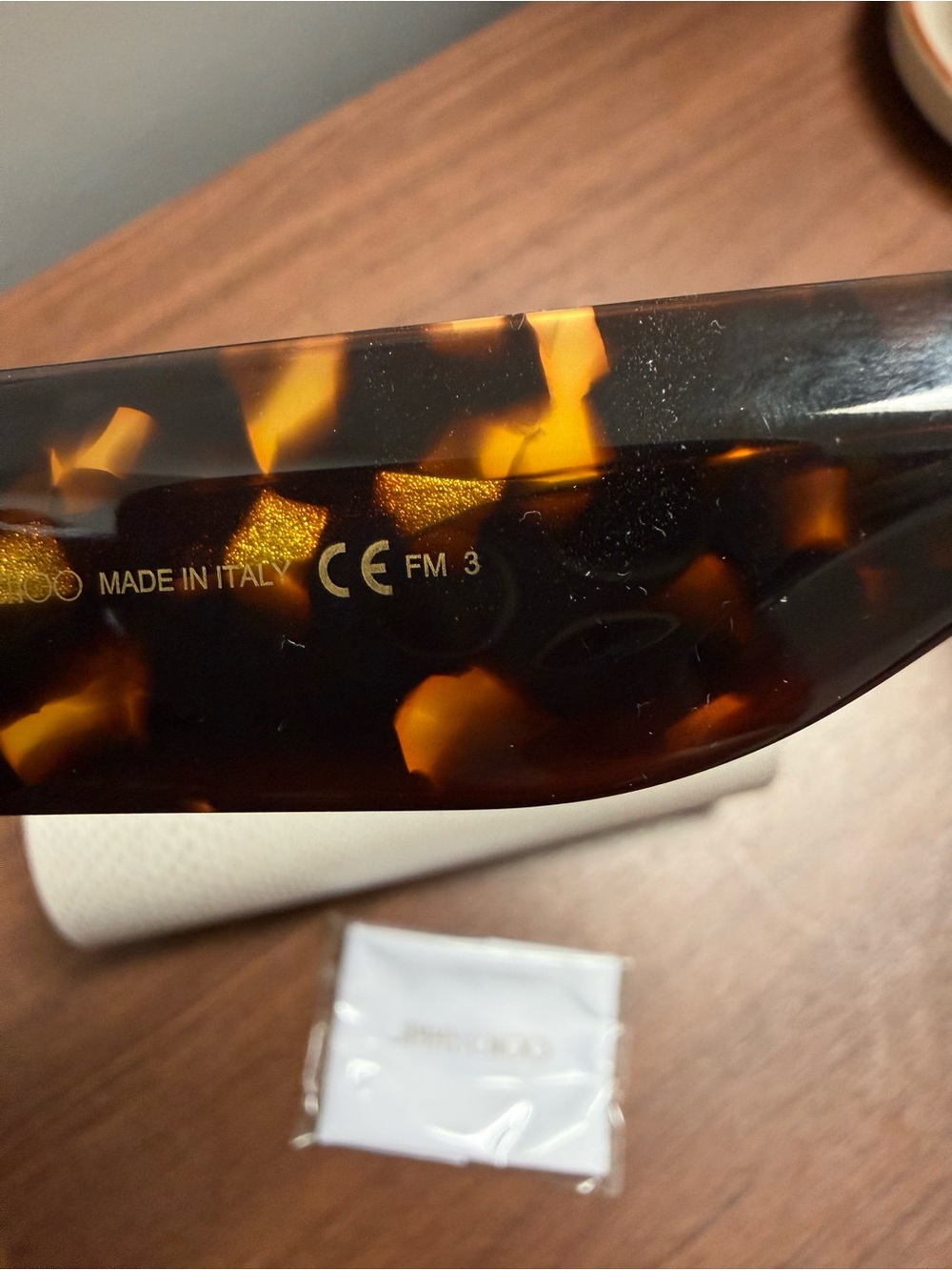 New. Jimmy Choo - Cami - Dark Havana
Sunglasses with Green JC Emblem - Picture 11 of 12